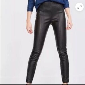 Zara Faux Leather Pants Large Black